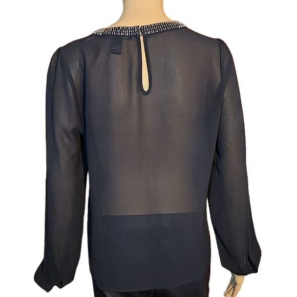 Forever 21 Shirt Womans Sheer Black Size Small - Picture 6 of 10